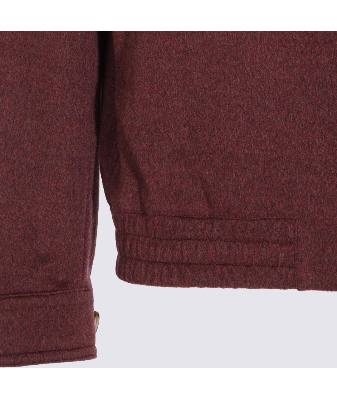 BRUNELLO CUCINELLI Бордовая шерстяная куртка, фото 3