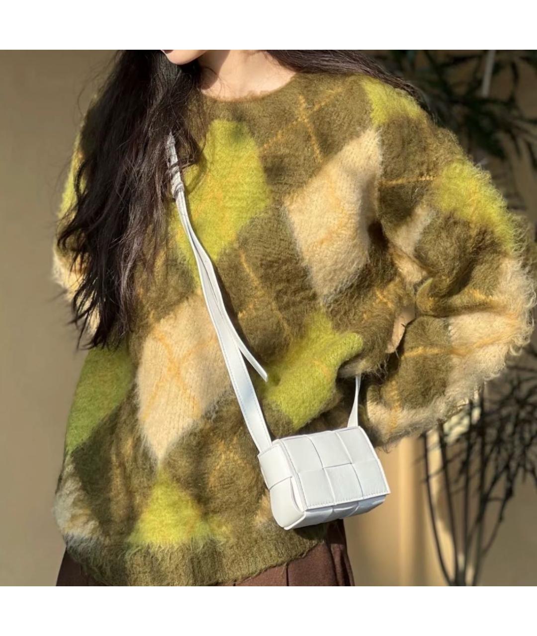 BOTTEGA VENETA Белая кожаная сумка через плечо, фото 7