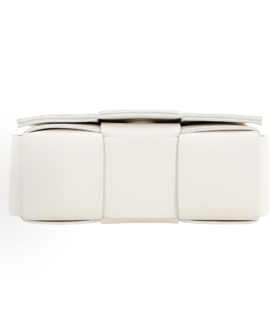 BOTTEGA VENETA Белая кожаная сумка через плечо, фото 3