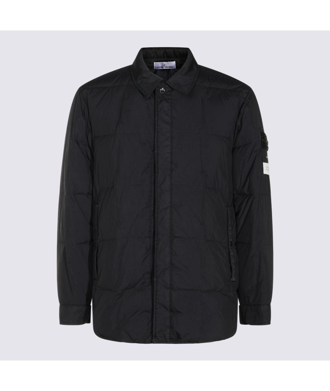 STONE ISLAND Черная полиамидовая куртка, фото 5