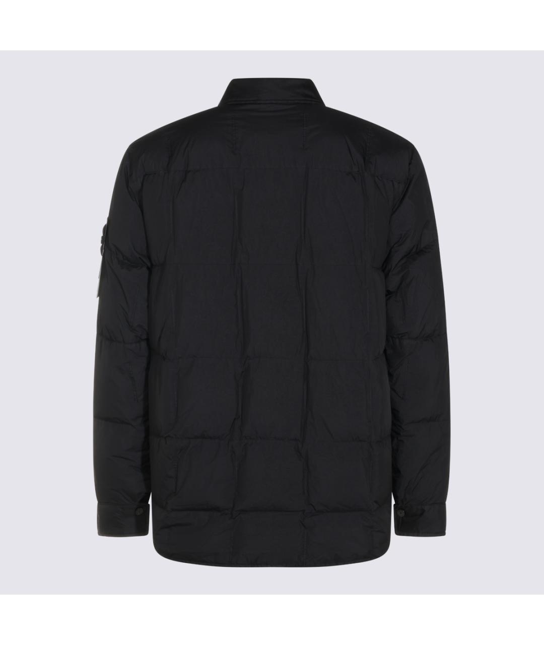 STONE ISLAND Черная полиамидовая куртка, фото 2