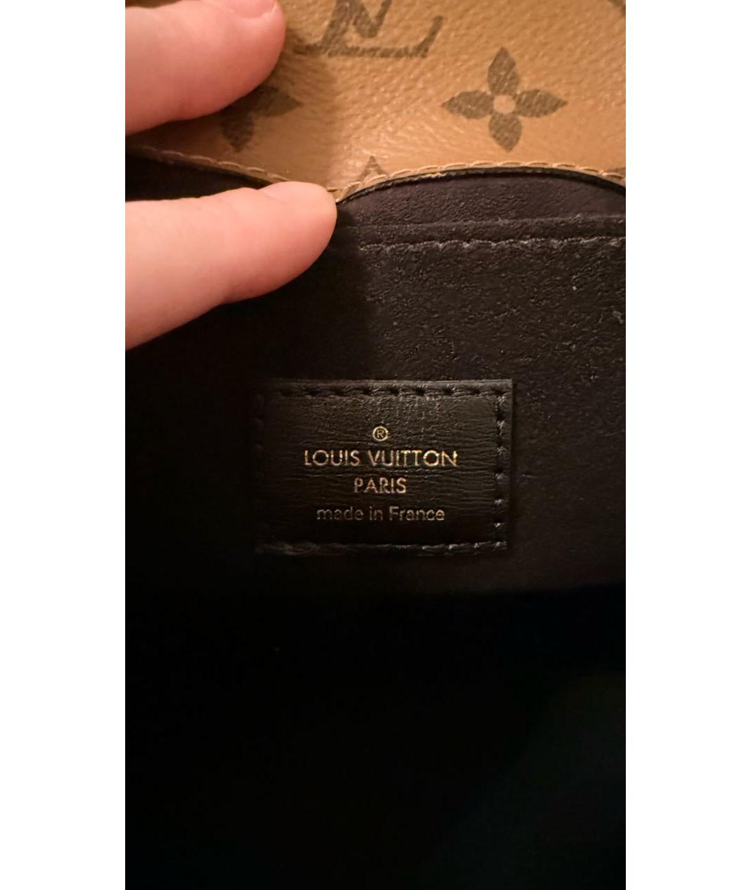 LOUIS VUITTON Коричневая кожаная сумка через плечо, фото 6