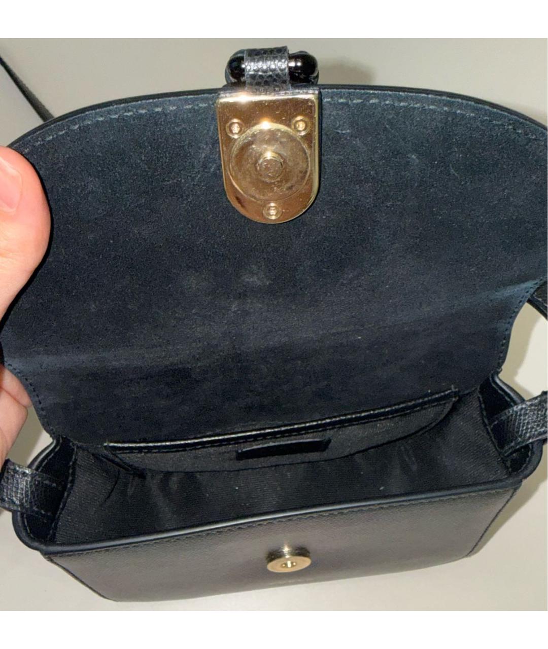 FURLA Черная кожаная сумка через плечо, фото 5