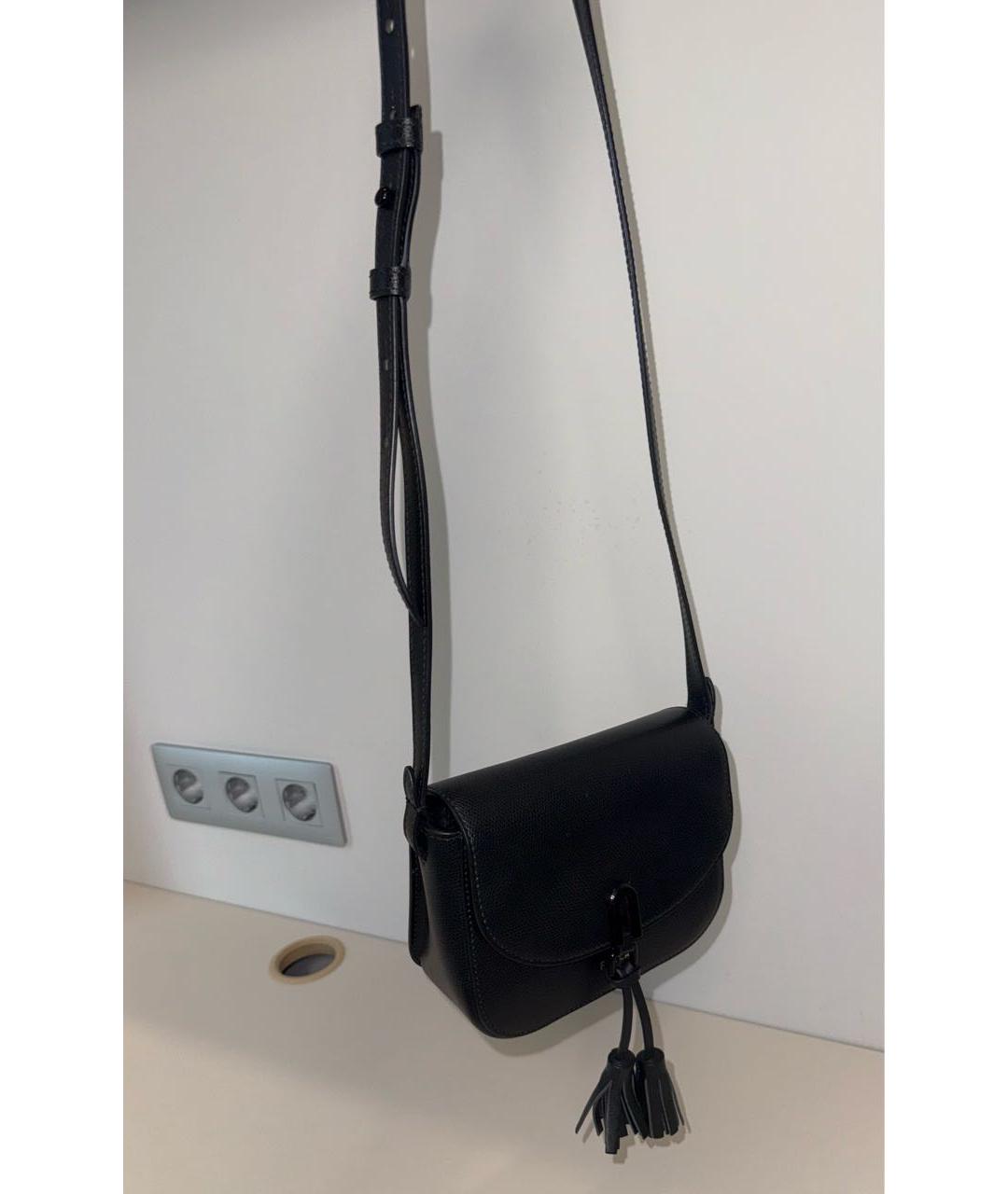 FURLA Черная кожаная сумка через плечо, фото 8