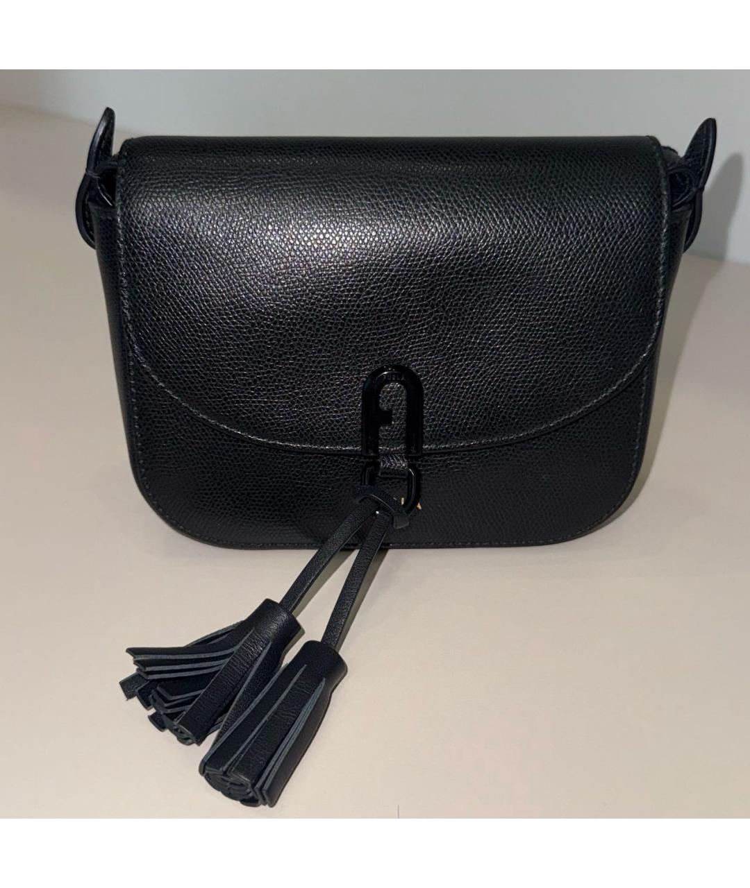 FURLA Черная кожаная сумка через плечо, фото 2