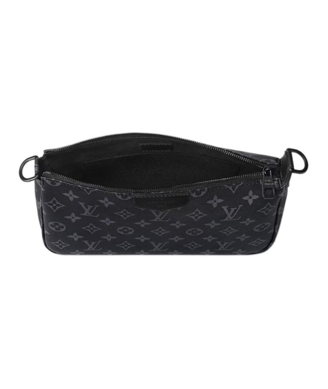 LOUIS VUITTON Черная сумка на плечо из канвы, фото 3