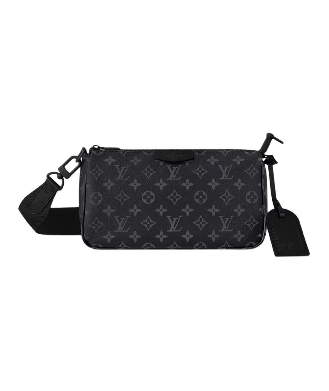 LOUIS VUITTON Черная сумка на плечо из канвы, фото 1