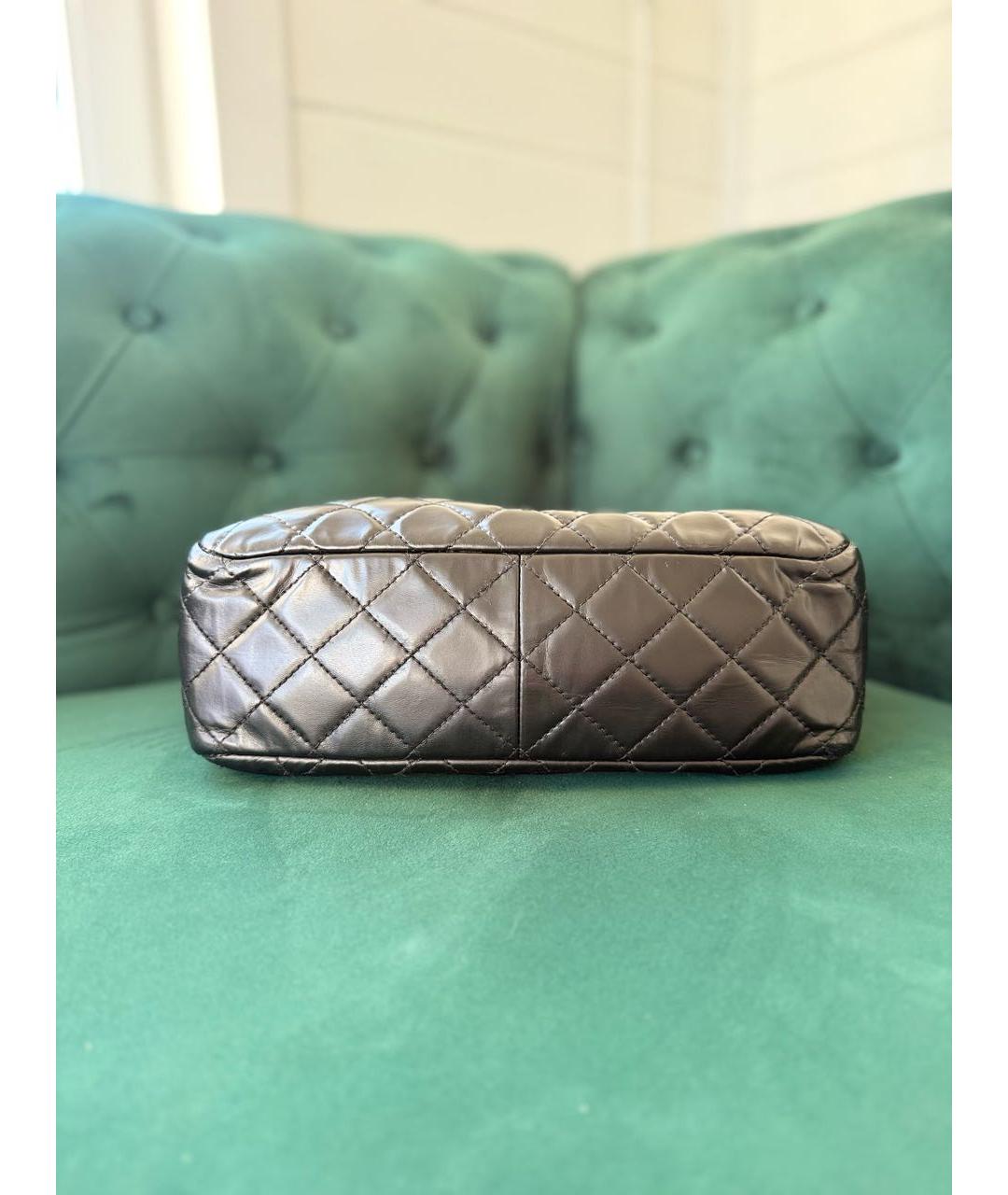 CHANEL Черная кожаная сумка тоут, фото 5