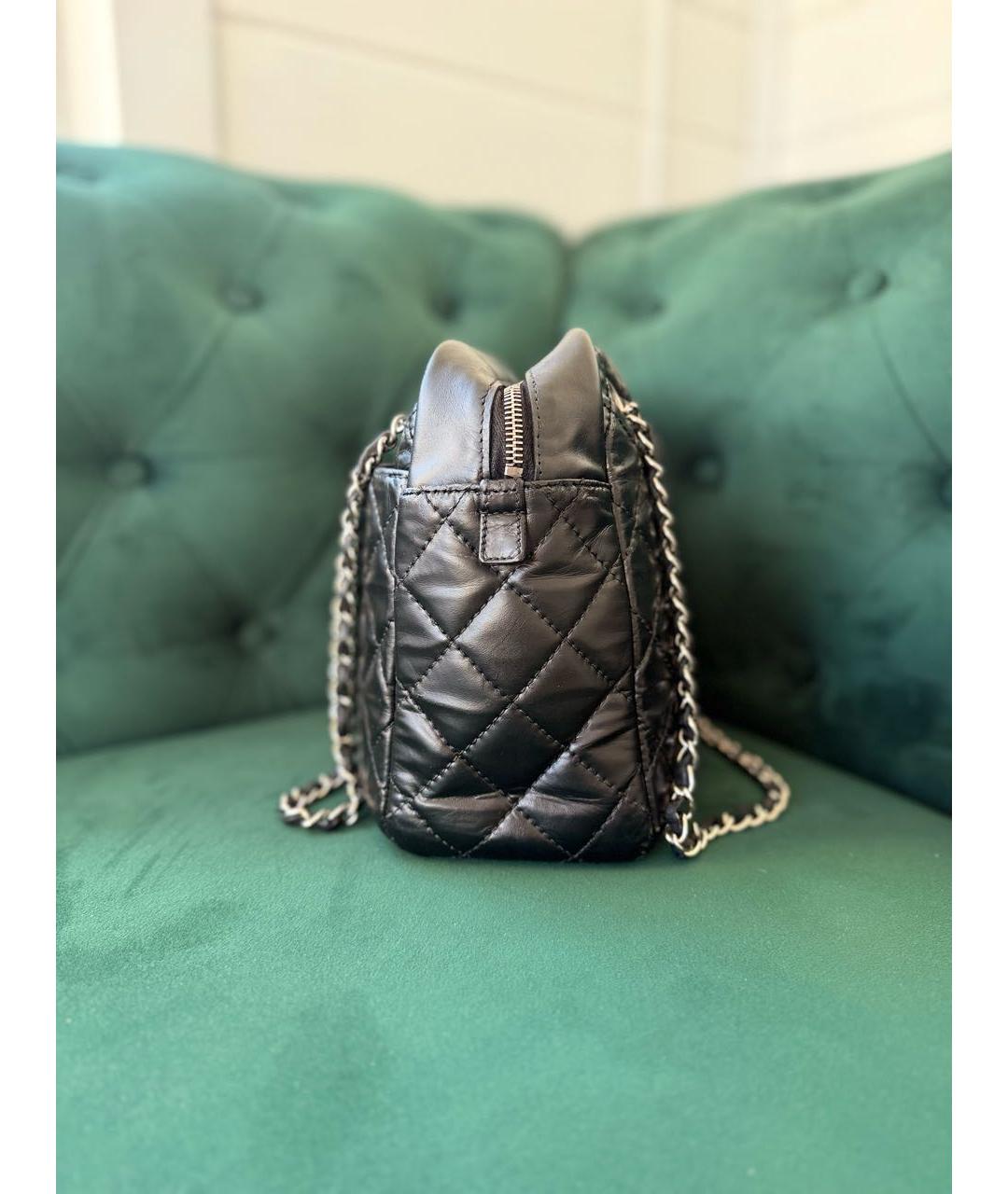 CHANEL Черная кожаная сумка тоут, фото 4