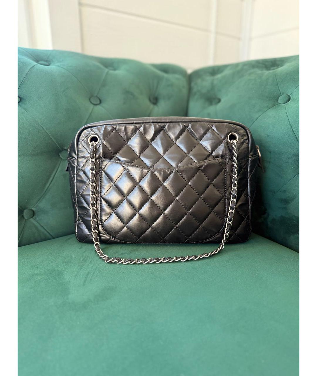 CHANEL Черная кожаная сумка тоут, фото 3