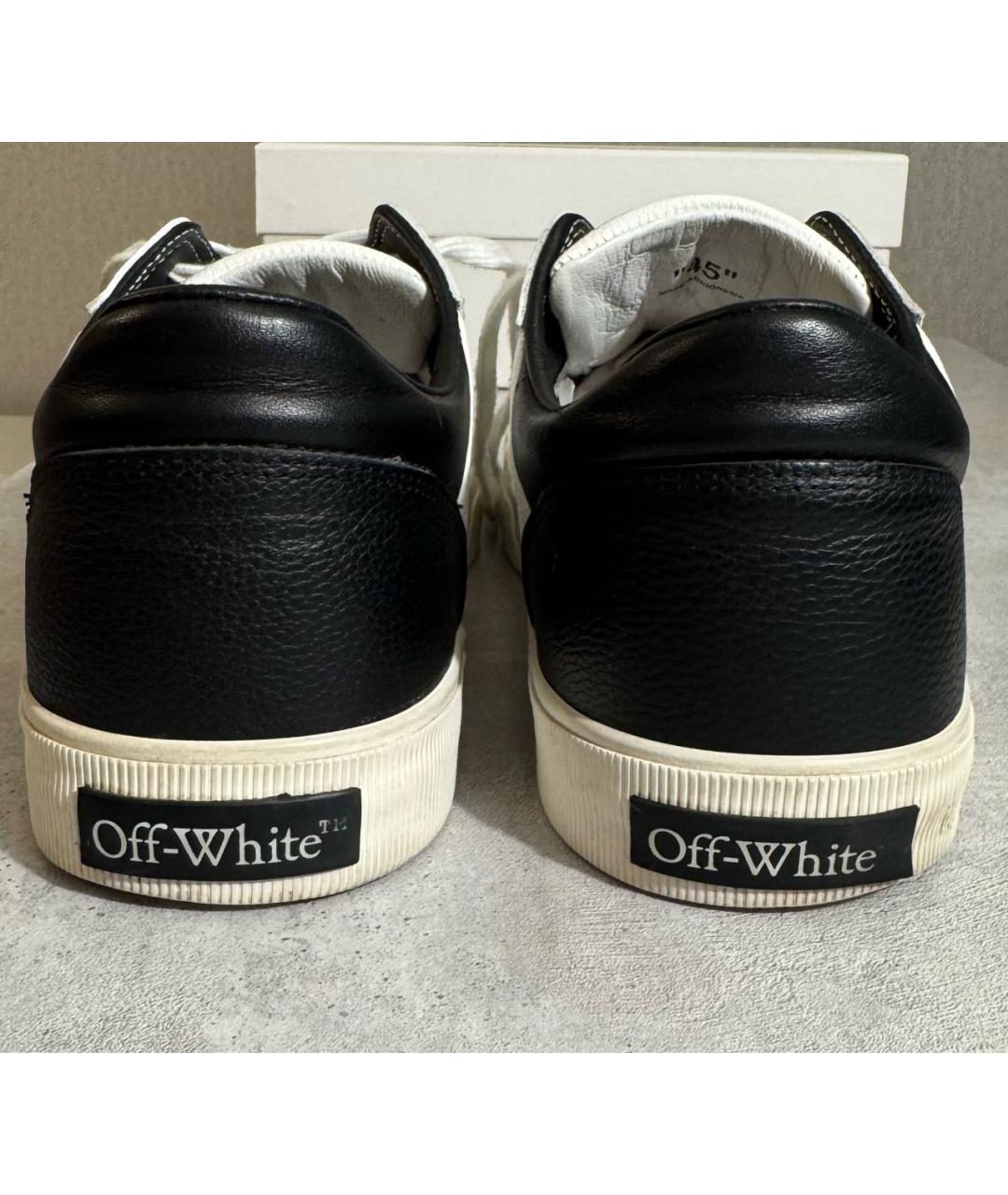 OFF-WHITE Белые кожаные низкие кроссовки / кеды, фото 7