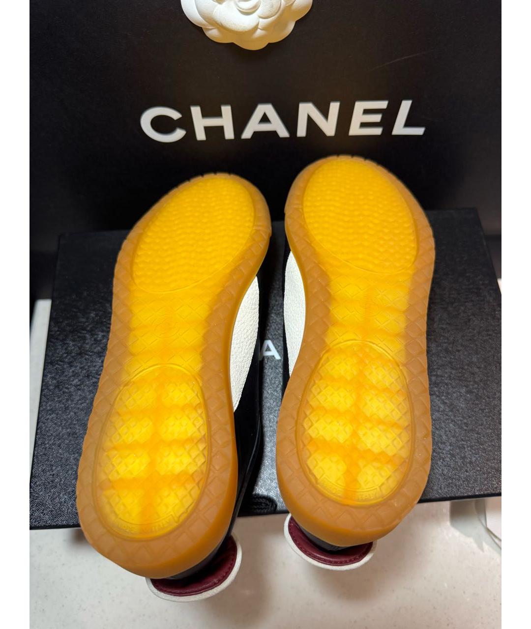 CHANEL Черные кожаные кеды, фото 6