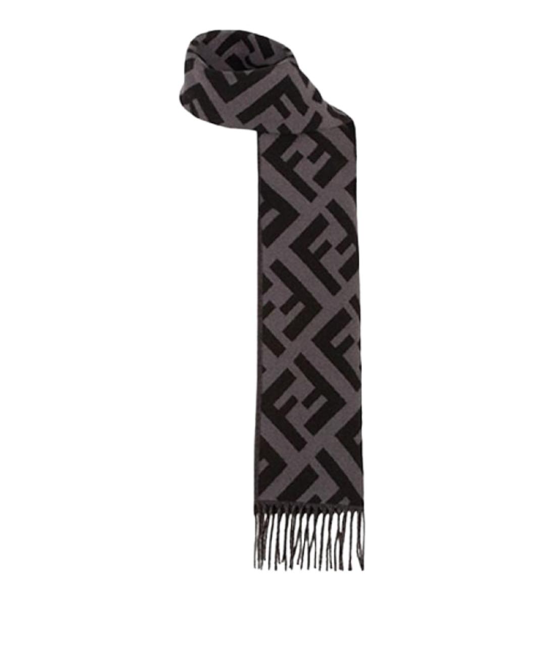 FENDI Черный шарф, фото 1