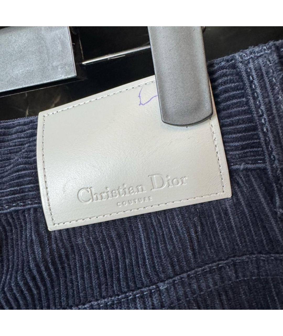 CHRISTIAN DIOR Темно-синие хлопковые прямые джинсы, фото 5