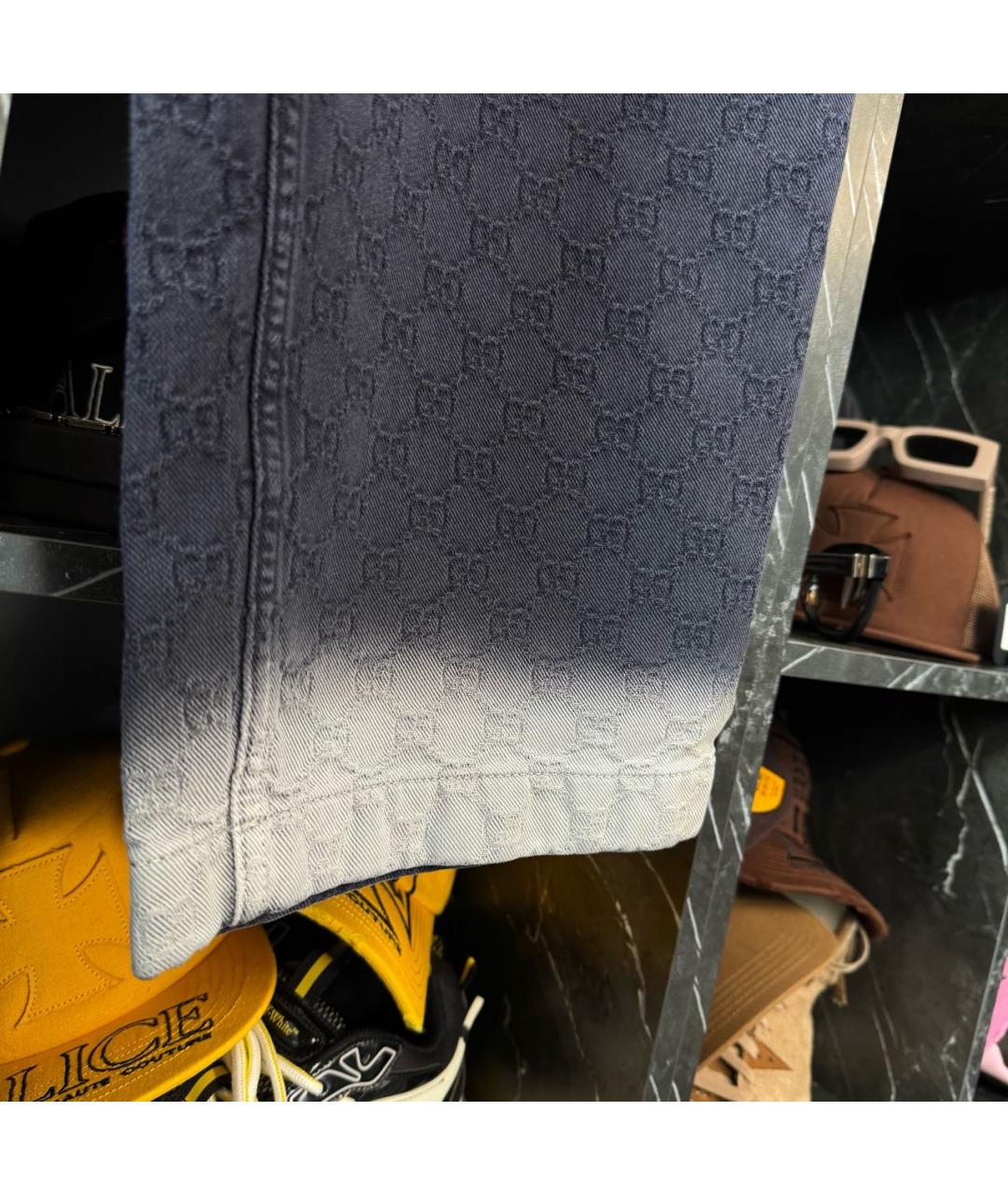 GUCCI Темно-синие хлопковые джинсы, фото 5