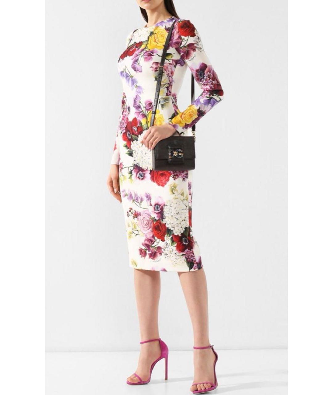 DOLCE&GABBANA Черная кожаная сумка через плечо, фото 4