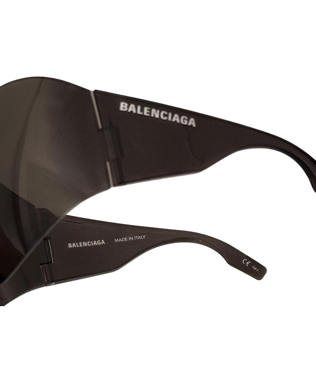 BALENCIAGA Черные пластиковые солнцезащитные очки, фото 3