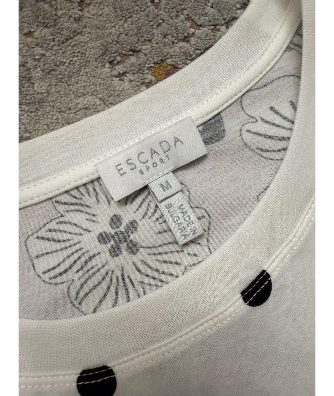ESCADA Белая хлопковая футболка, фото 3