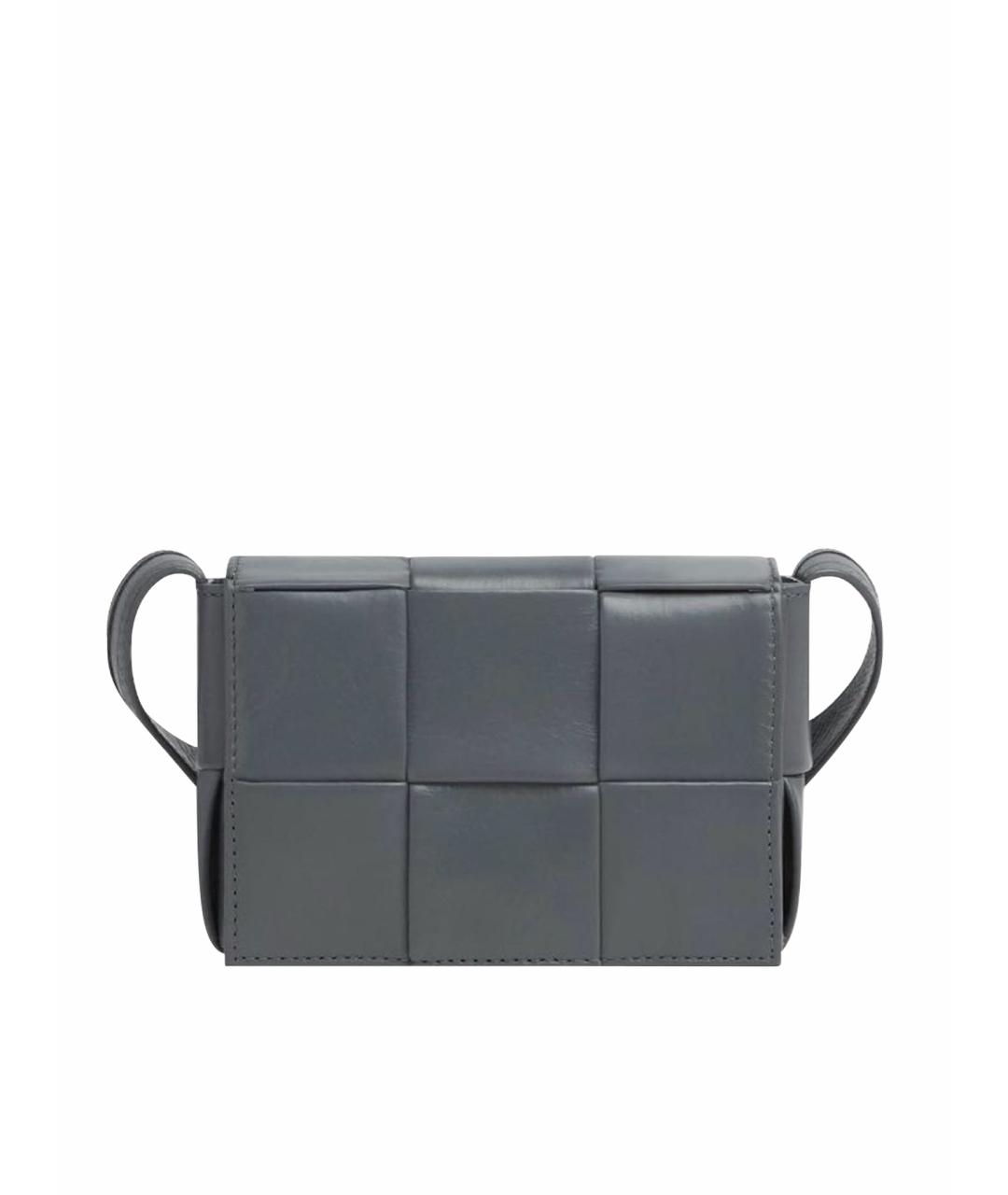 BOTTEGA VENETA Серая кожаная сумка через плечо, фото 1