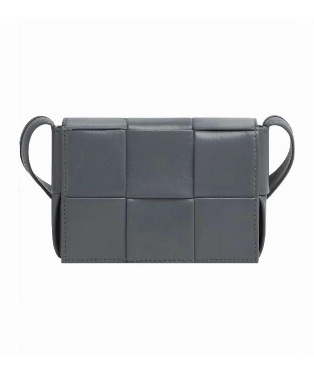 BOTTEGA VENETA Серая кожаная сумка через плечо, фото 5