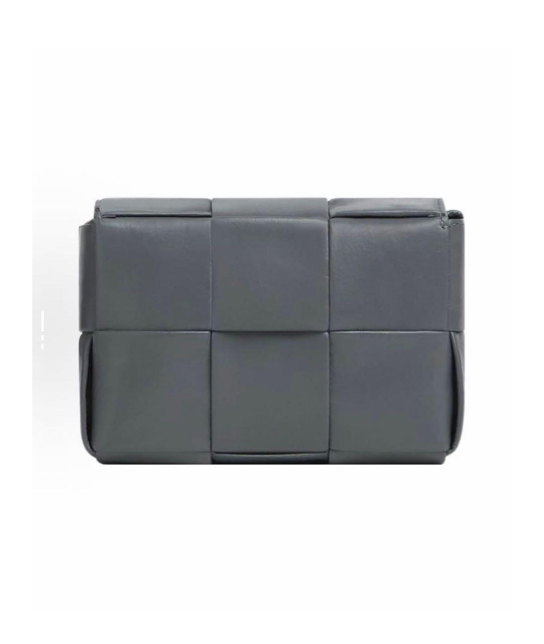 BOTTEGA VENETA Серая кожаная сумка через плечо, фото 3