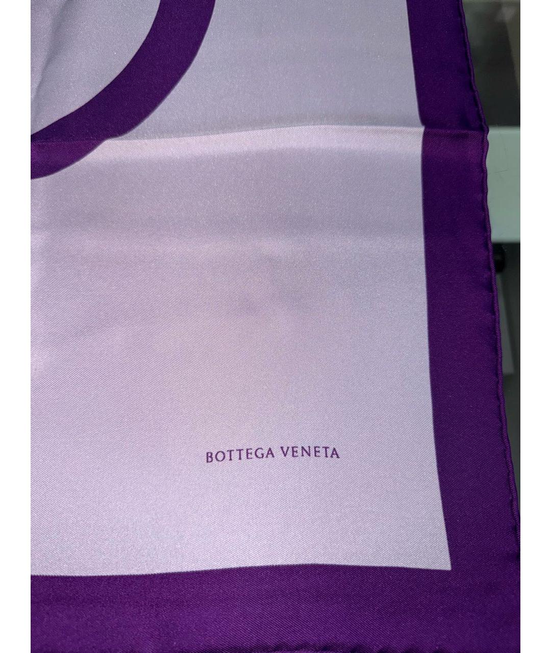 BOTTEGA VENETA Фиолетовый шелковый платок, фото 2