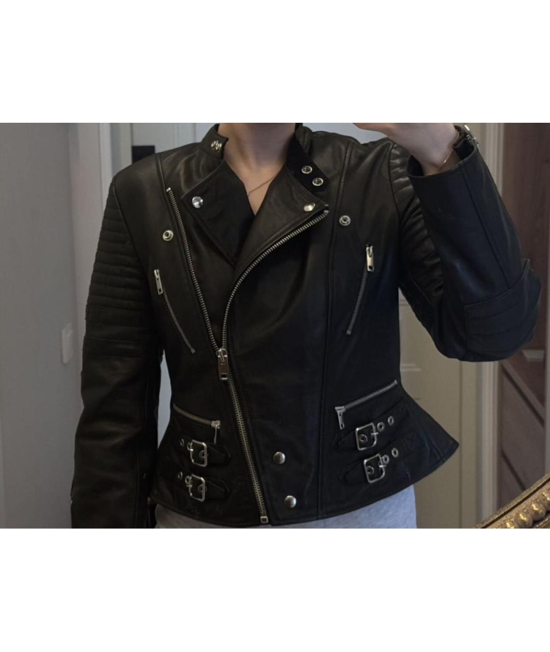 DIESEL Черная кожаная куртка, фото 5