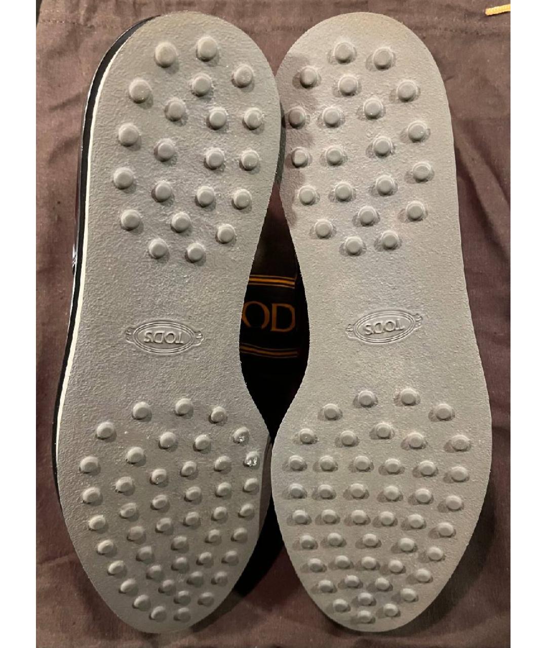 TOD'S Бордовые кожаные брогги и оксфорды, фото 3