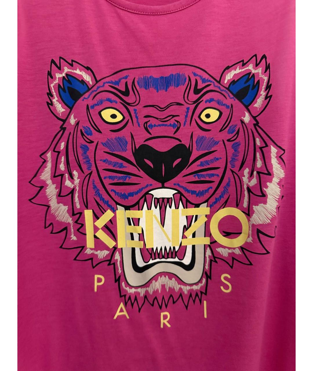 KENZO Фуксия вискозная майка, фото 5