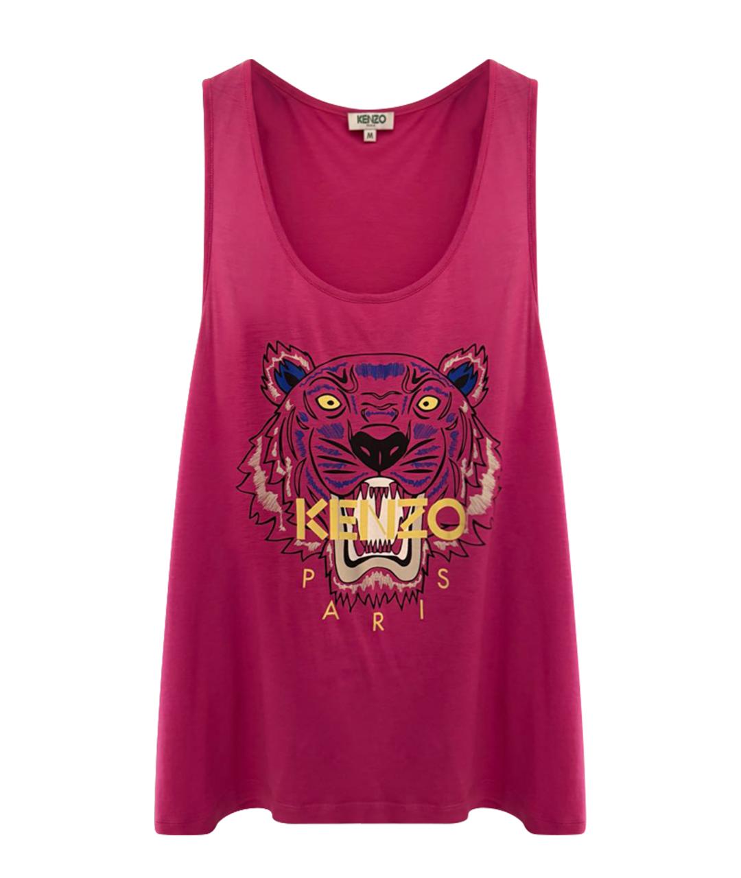 KENZO Фуксия вискозная майка, фото 1