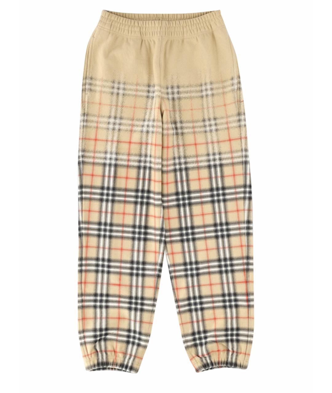 BURBERRY Мульти хлопковые повседневные брюки, фото 1