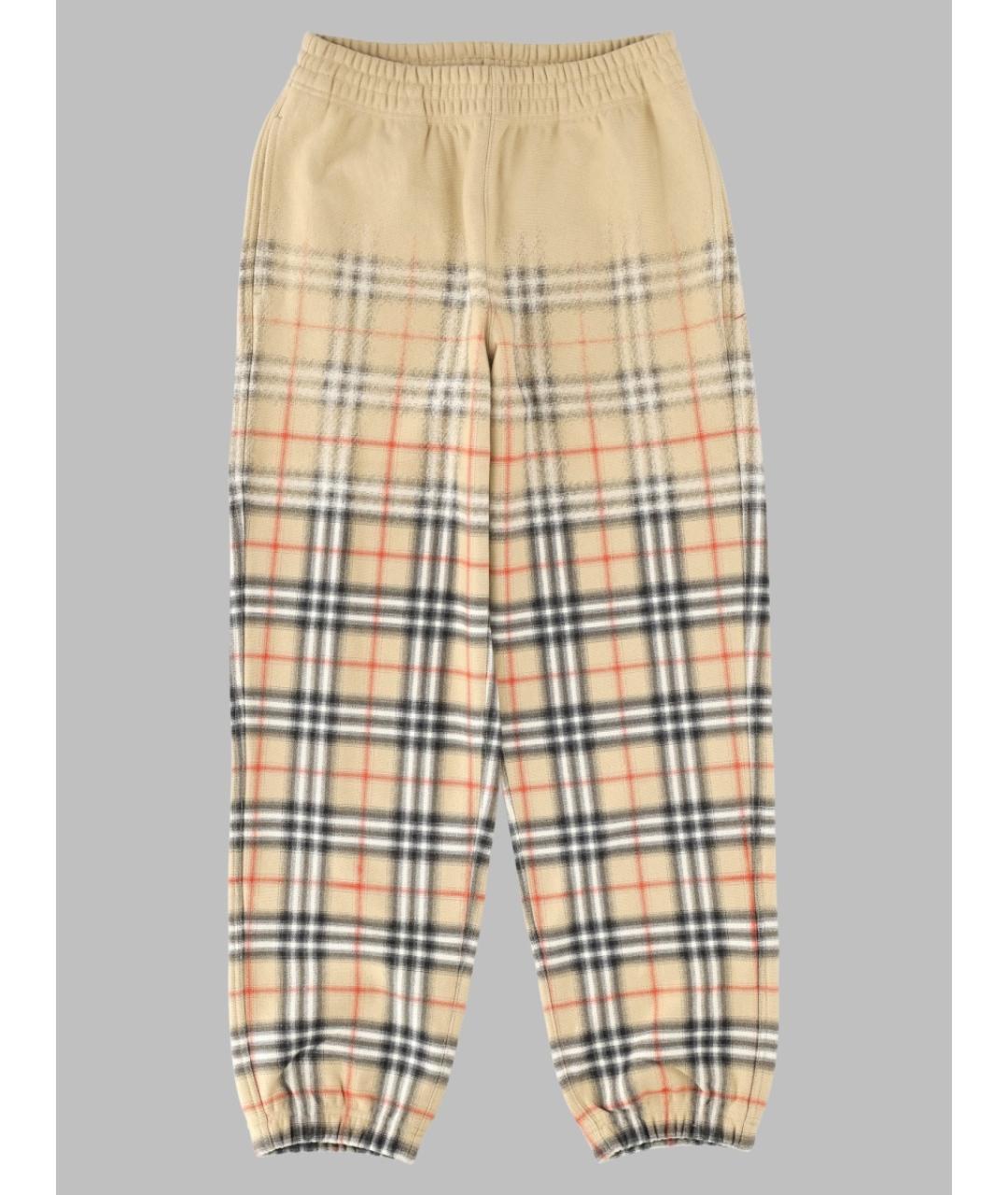 BURBERRY Мульти хлопковые повседневные брюки, фото 3