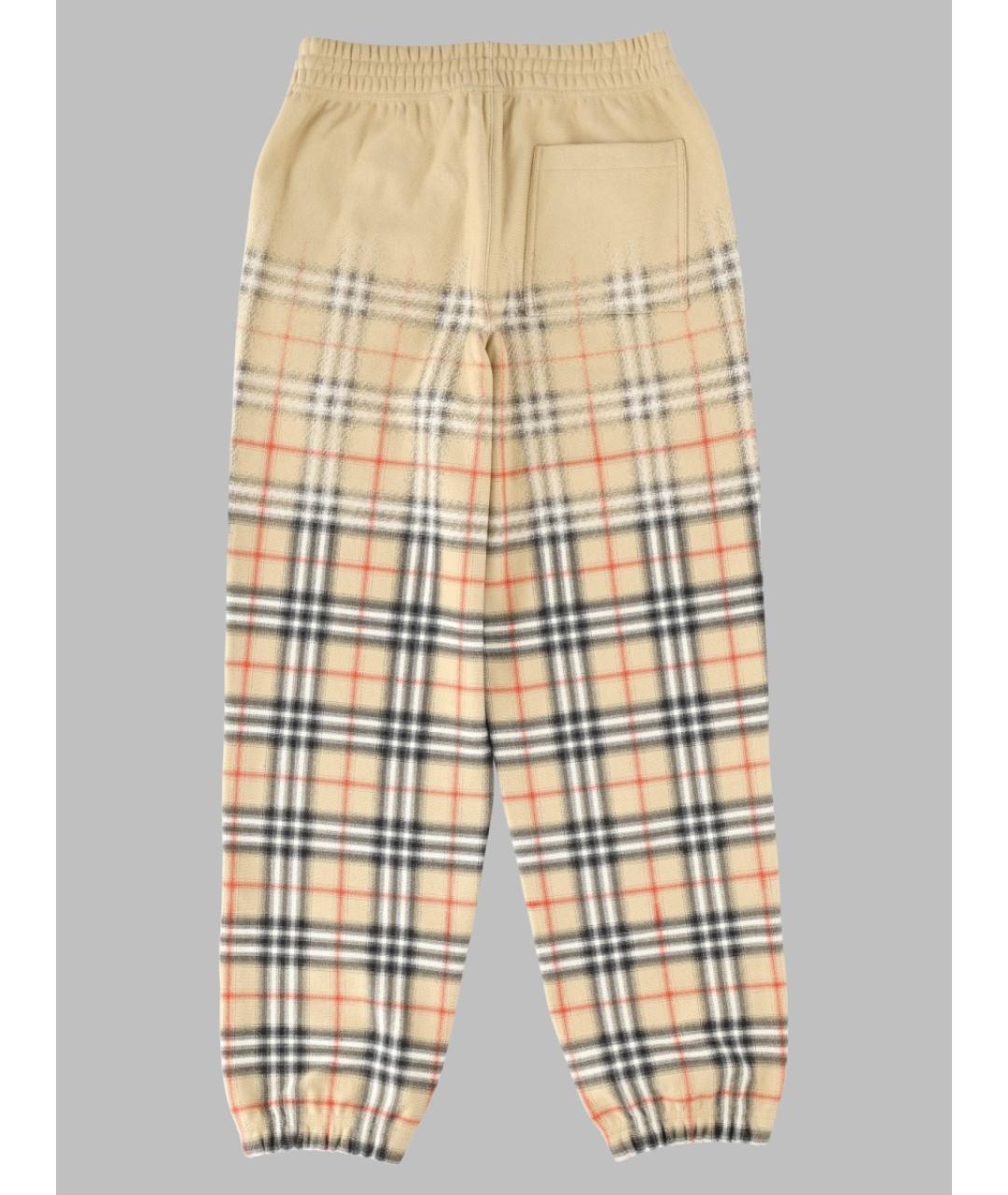 BURBERRY Мульти хлопковые повседневные брюки, фото 2