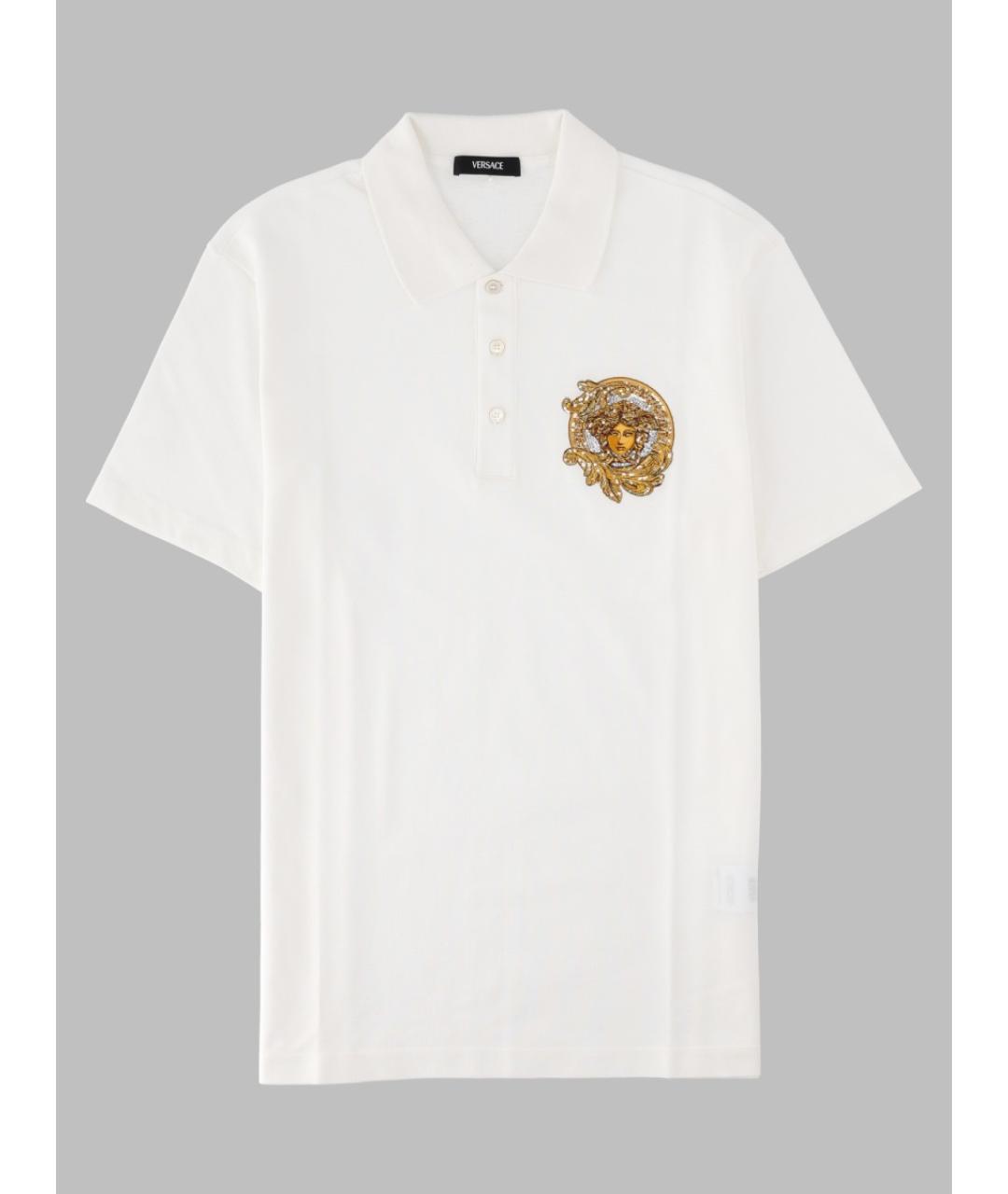 VERSACE Белая хлопковая футболка, фото 3
