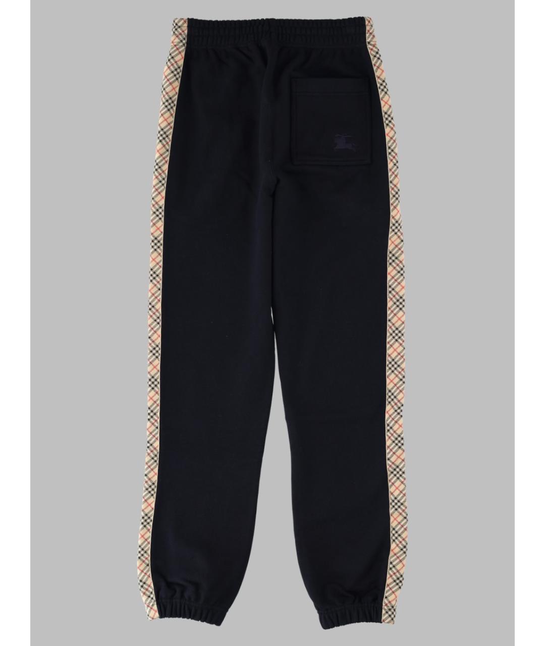 BURBERRY Синие хлопковые повседневные брюки, фото 2