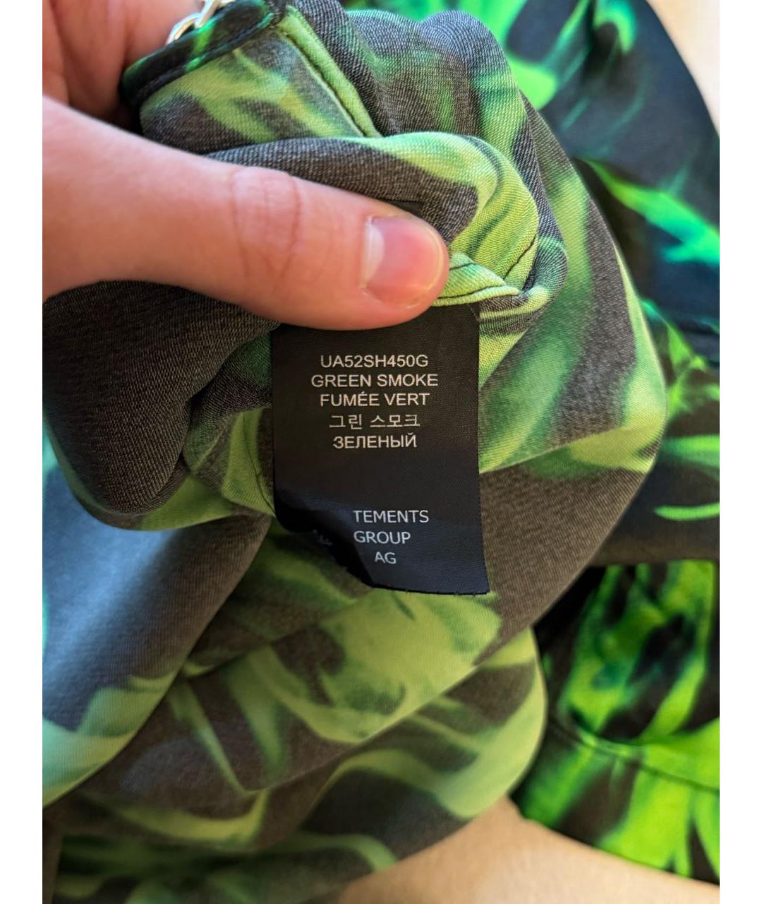 VETEMENTS Зеленая вискозная рубашка, фото 8