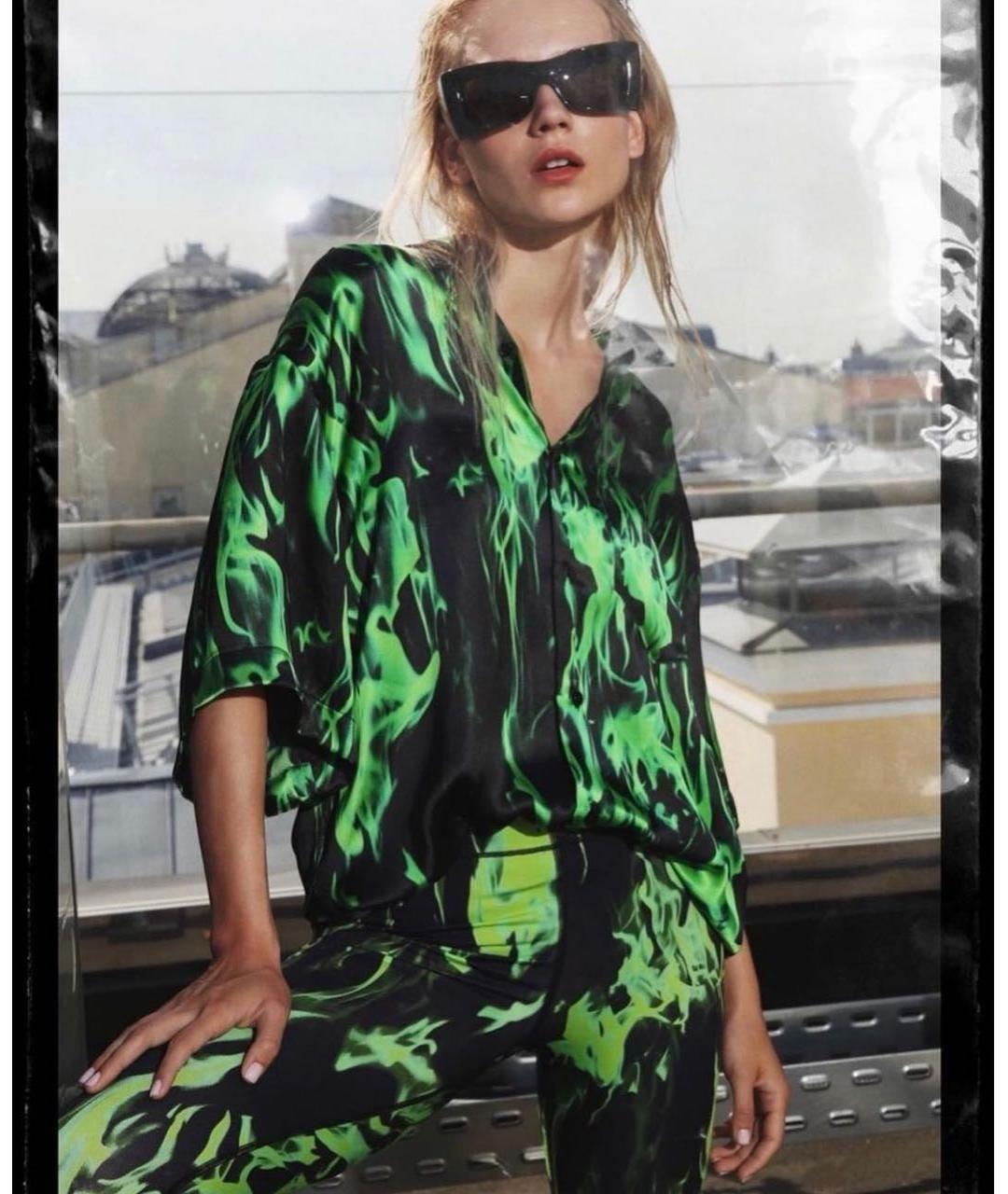 VETEMENTS Зеленая вискозная рубашка, фото 2