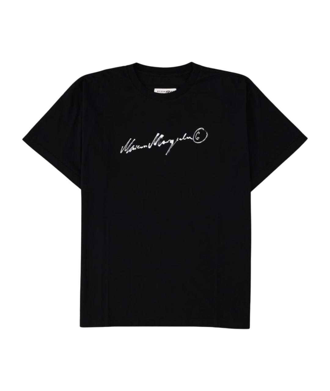MM6 MAISON MARGIELA Черная хлопковая футболка, фото 1