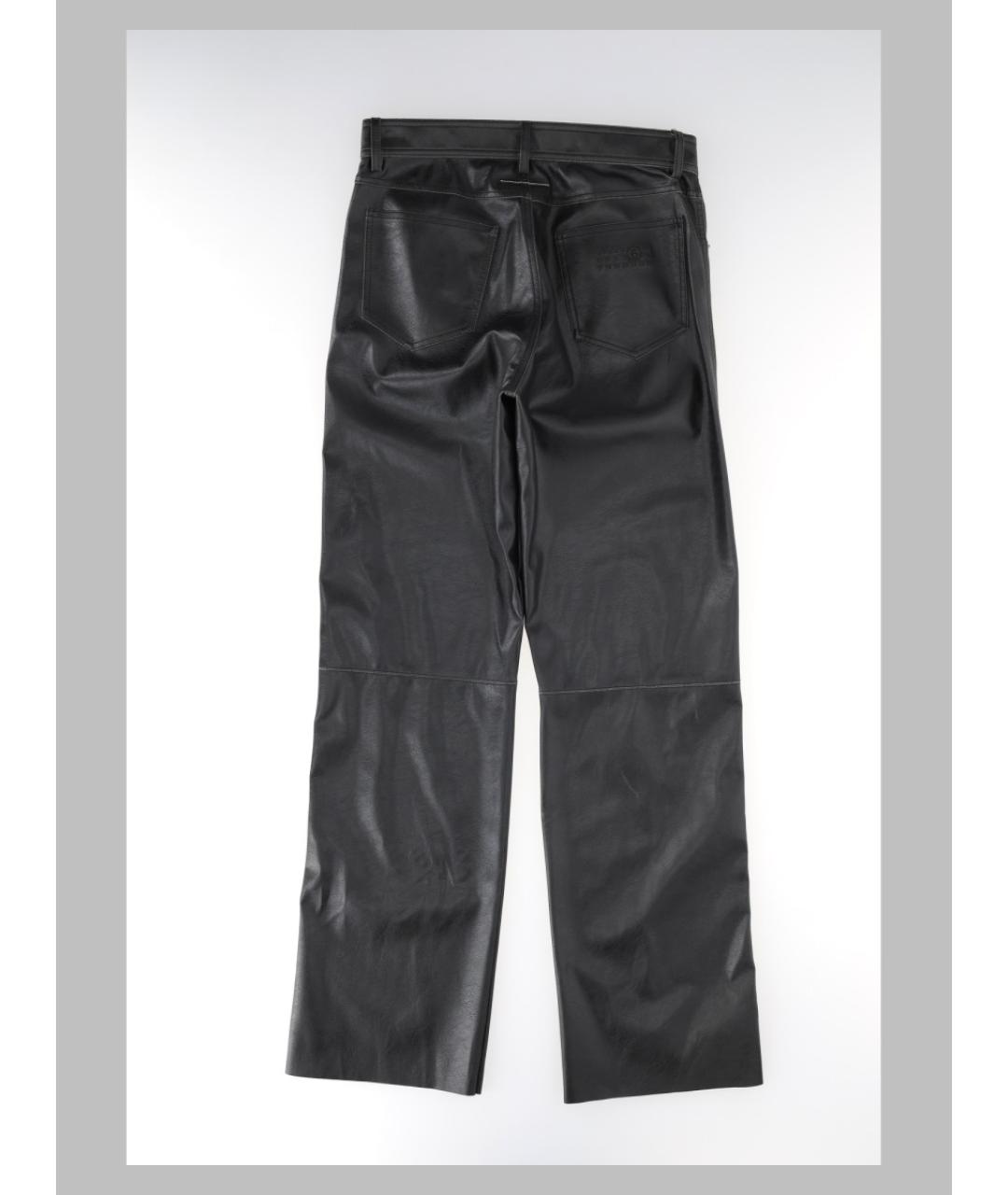 MM6 MAISON MARGIELA Черные полиэстеровые повседневные брюки, фото 2