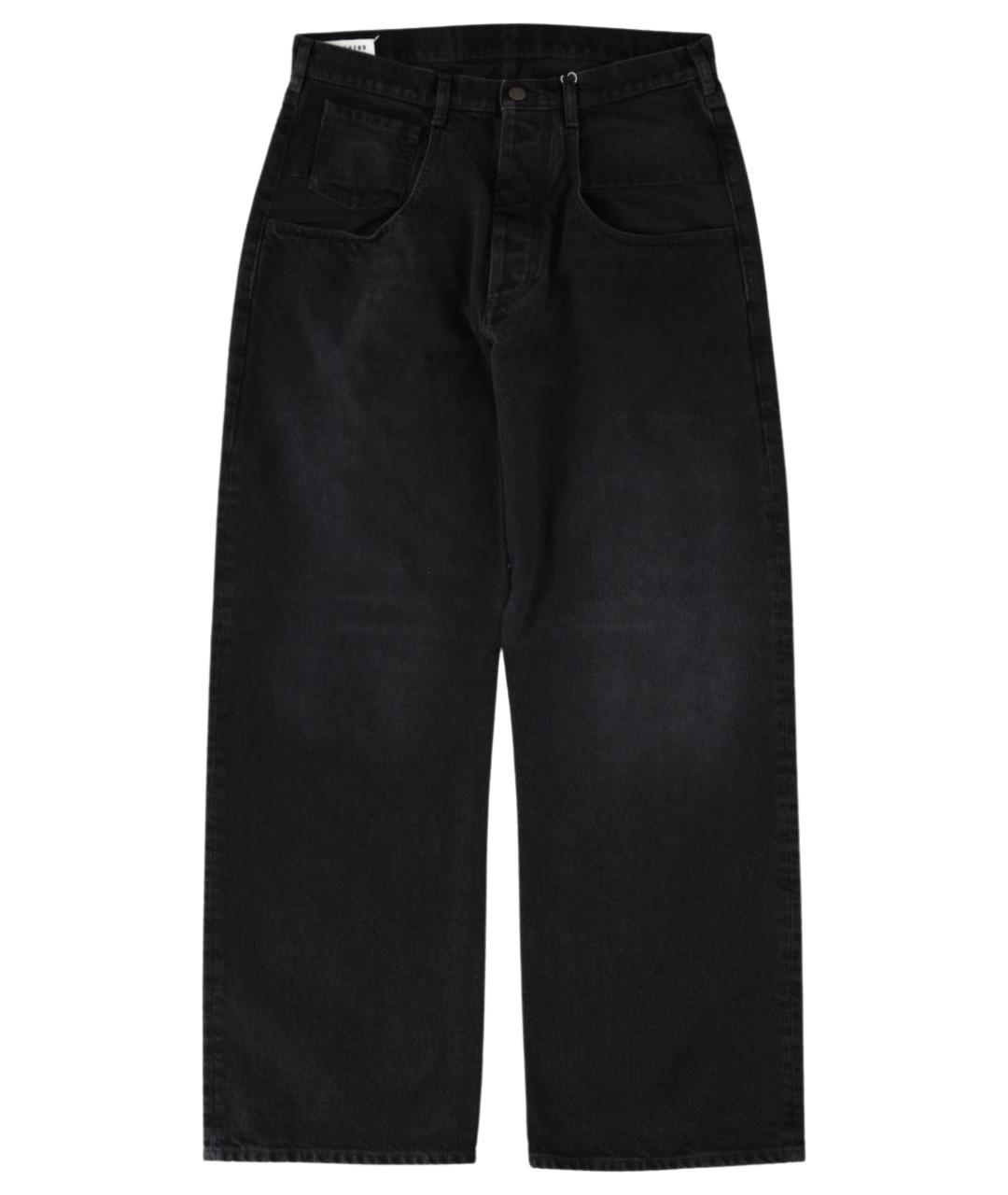MAISON MARGIELA Черные хлопковые прямые джинсы, фото 1