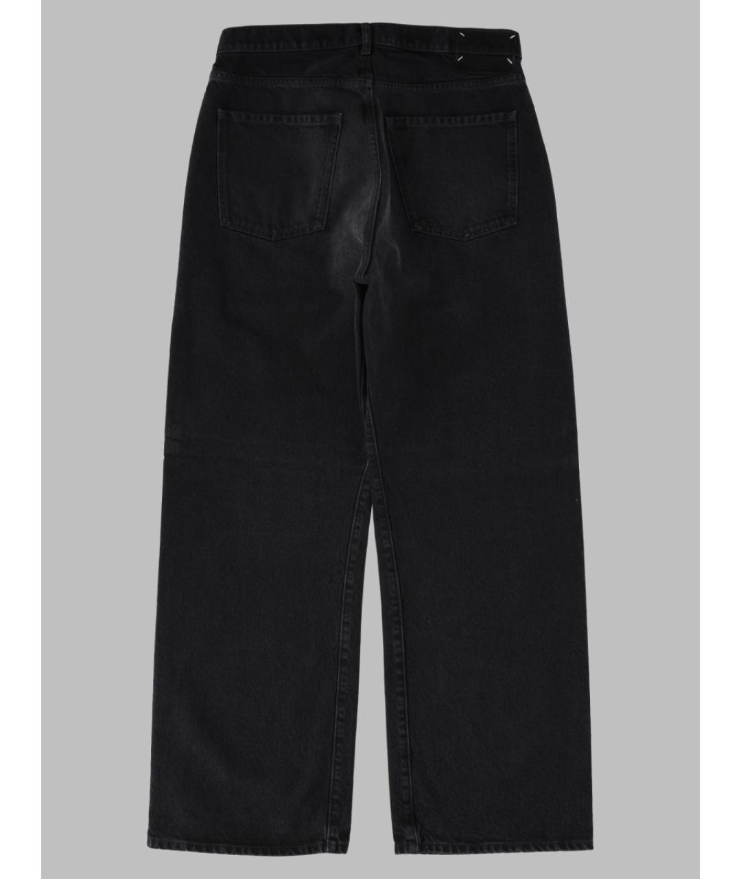 MAISON MARGIELA Черные хлопковые прямые джинсы, фото 2
