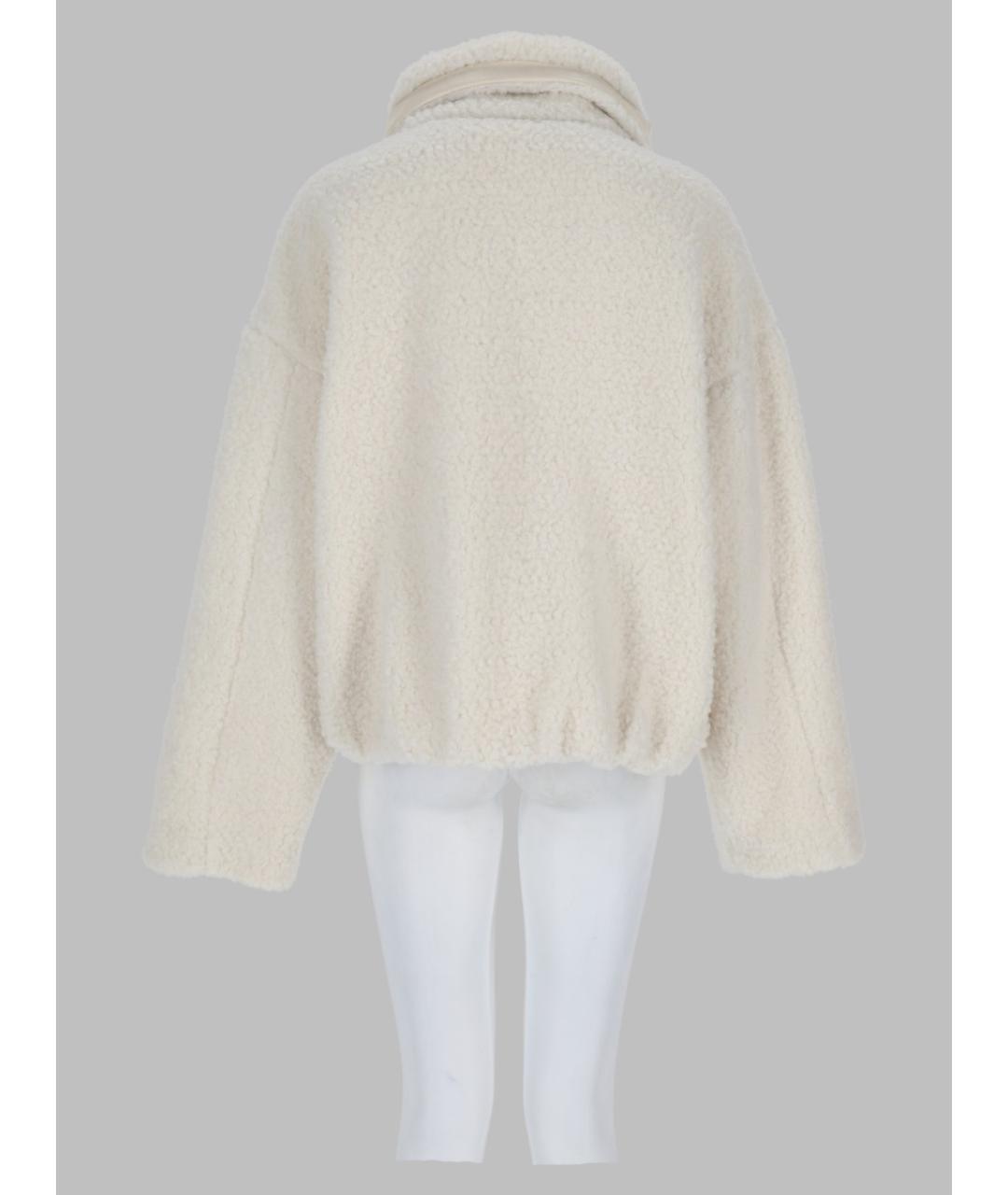 SPORTMAX Бежевая полиэстеровая куртка, фото 2