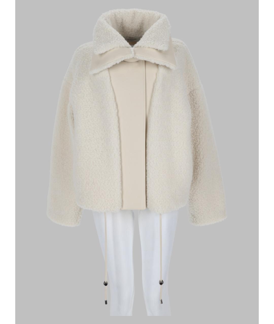 SPORTMAX Бежевая полиэстеровая куртка, фото 3
