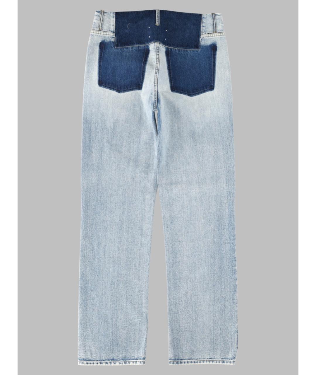MAISON MARGIELA Синие хлопковые прямые джинсы, фото 2