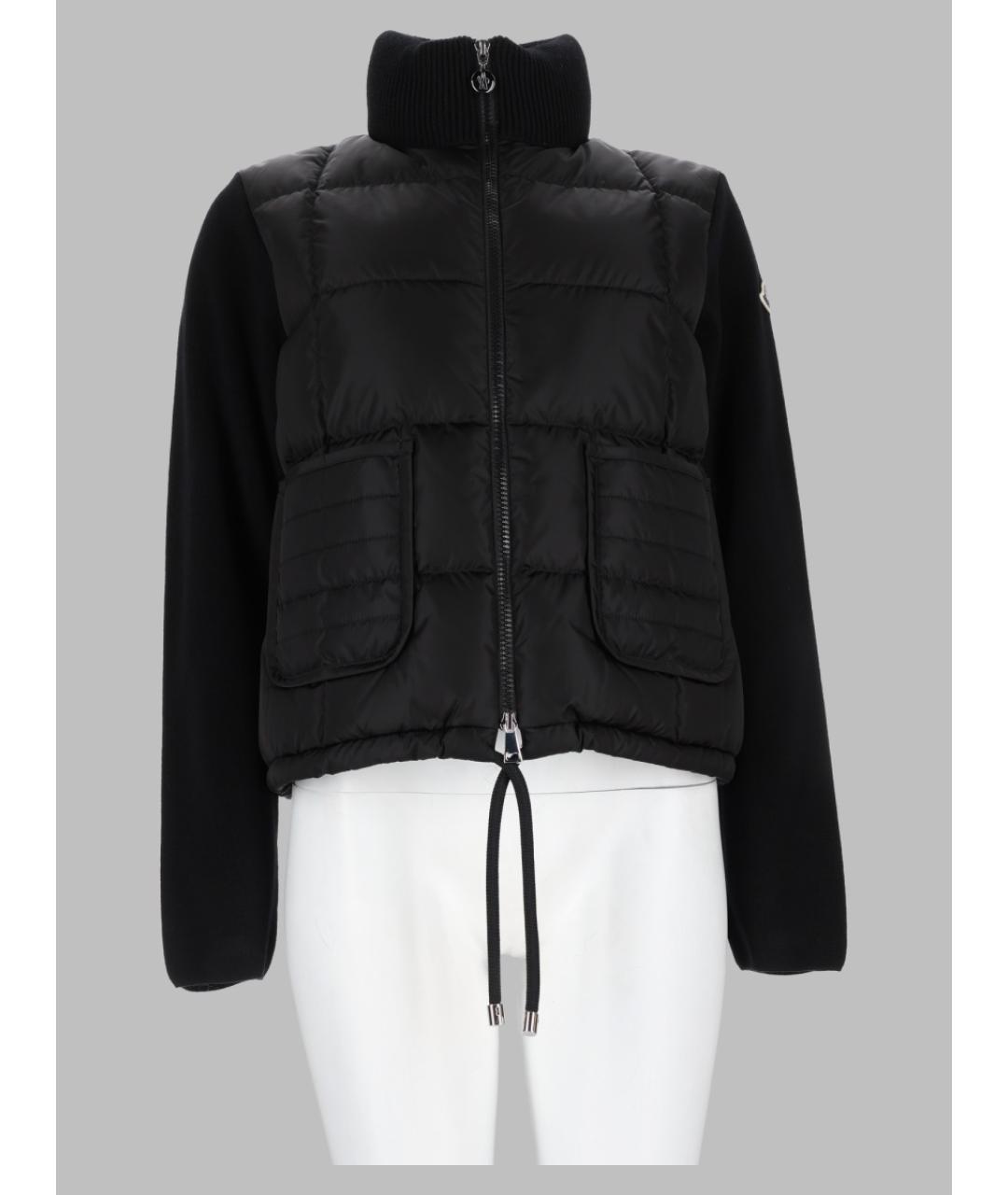 MONCLER Черный синтетический кардиган, фото 2