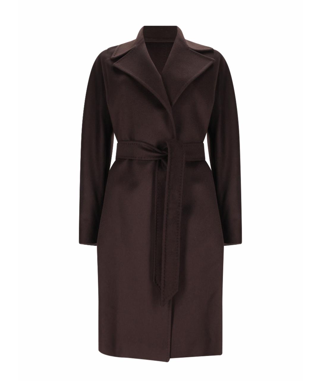 MAX MARA Коричневое шерстяное пальто, фото 1