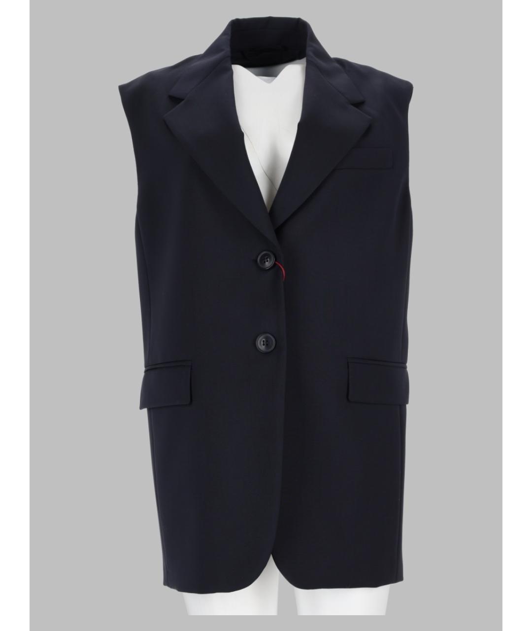 MAX MARA Синий шерстяной жилет, фото 3