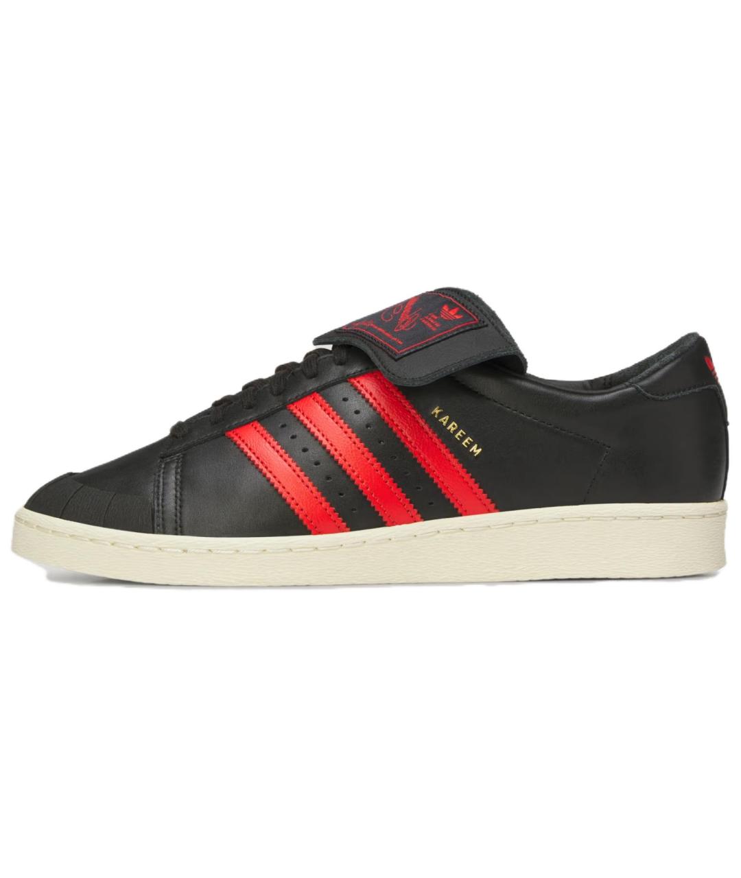 ADIDAS Черные кожаные кроссовки, фото 2
