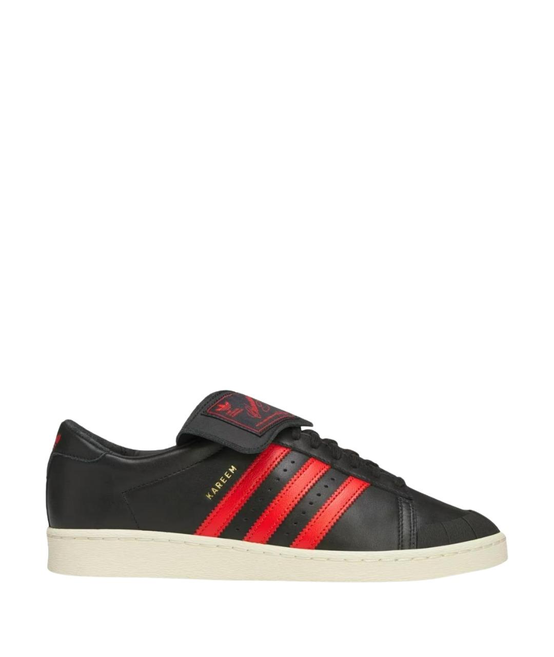 ADIDAS Черные кожаные кроссовки, фото 1