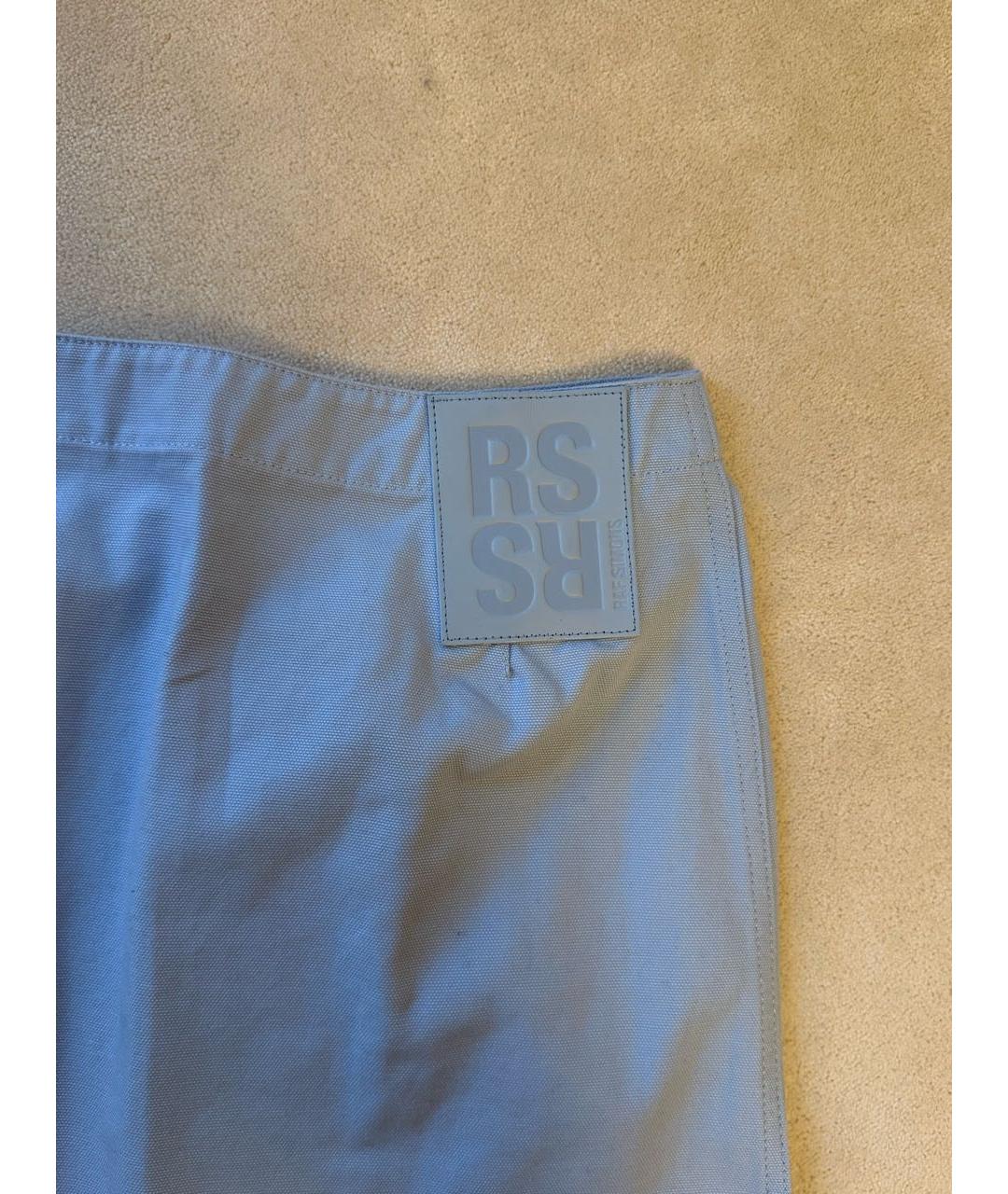 RAF SIMONS Голубая деним юбка мини, фото 5